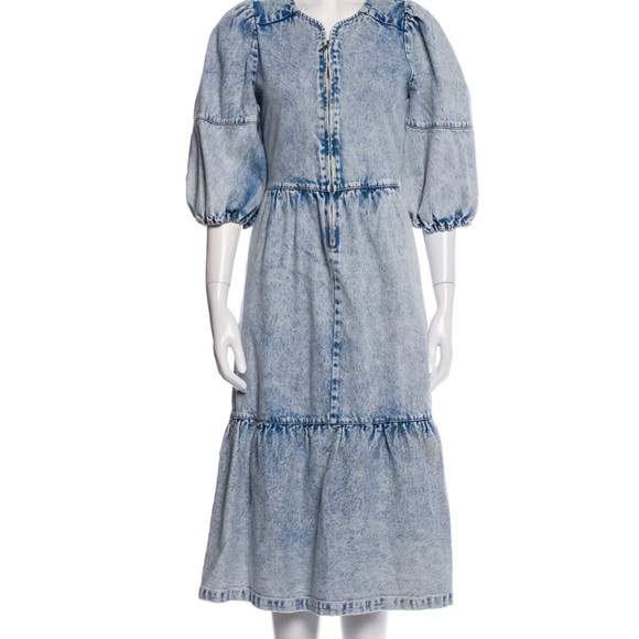sea new york denim dress 134 Rare Sea New York NY Patchwork Denim Dress 2